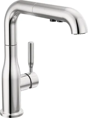 Delta Faucet Almari Pull-Out Kitchen Faucet, Chrome Kitchen Faucets with Pull-Out Sprayer, Kitchen Sink Faucet, Faucet for Kitchen Sink with Magnetic Docking, Chrome 16943-DST