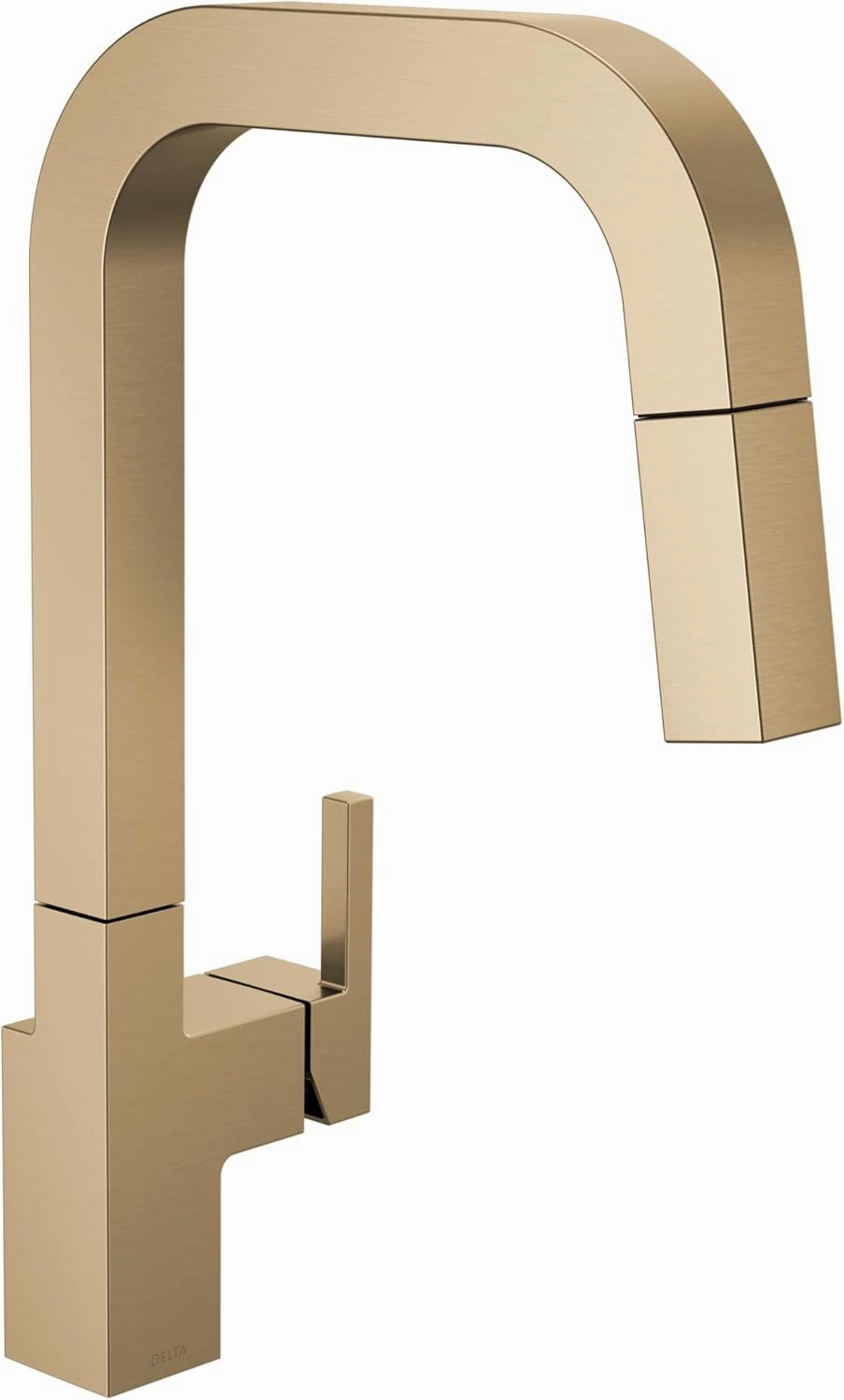 Delta 19825LF Junction 1.8 GPM Single Hole Pull Down Kitchen Faucet with MagnaTite and Touch-Clean Technology - Champagne Bronze