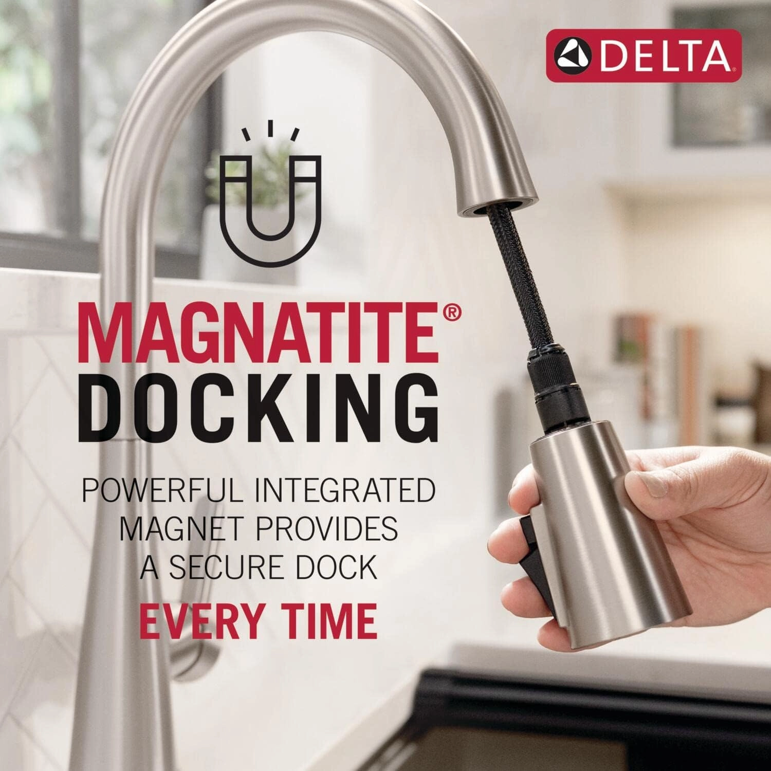 Delta 19825LF Junction 1.8 GPM Single Hole Pull Down Kitchen Faucet with MagnaTite and Touch-Clean Technology - Champagne Bronze