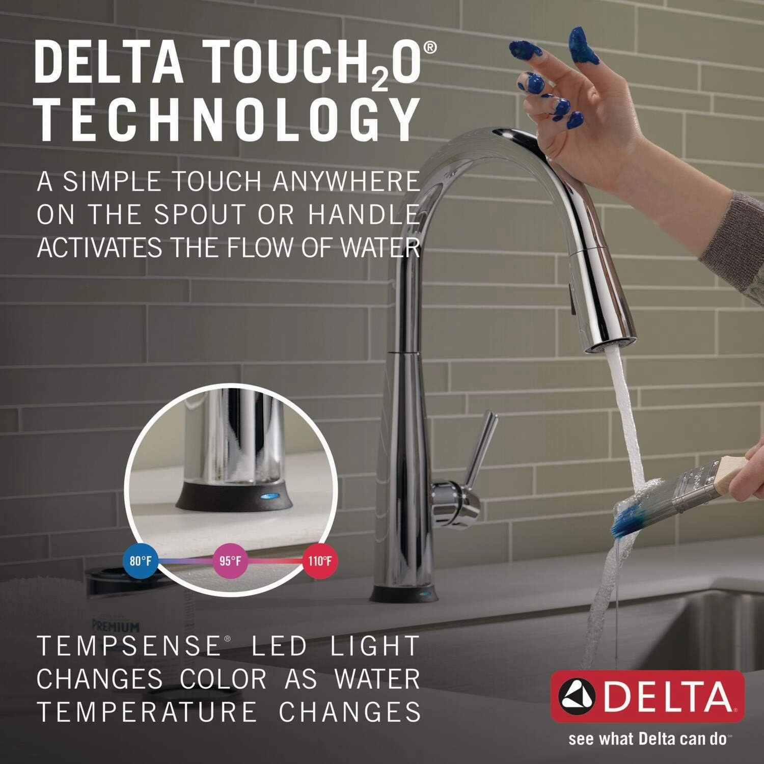 Delta 9113T-DST EssaÂ, Touch2O, Chrome