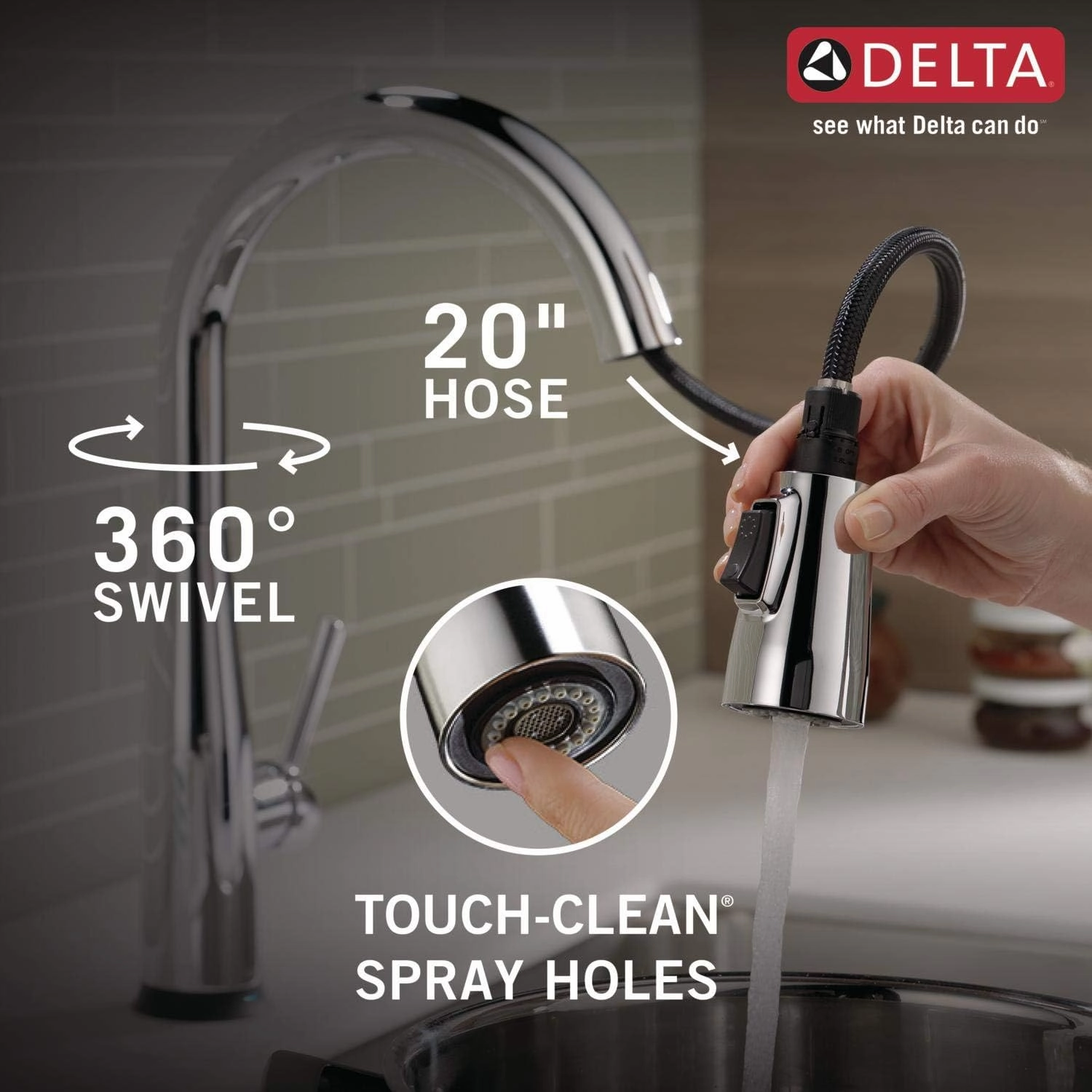 Delta 9113T-DST EssaÂ, Touch2O, Chrome