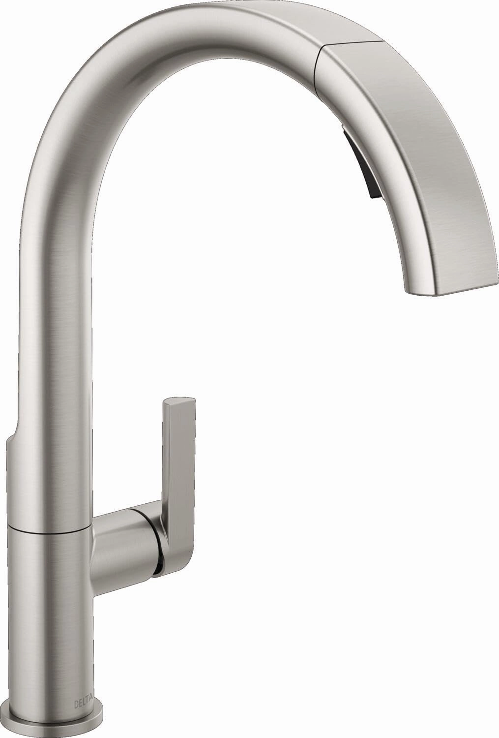 Delta Faucet Keele Kitchen Faucet with Pull Down Sprayer, Brushed Nickel Kitchen Sink Faucet, Modern Kitchen Faucet, Kitchen Sink Faucet, Single Hole Kitchen Faucet, Spotshield Stainless 19824LF-SP