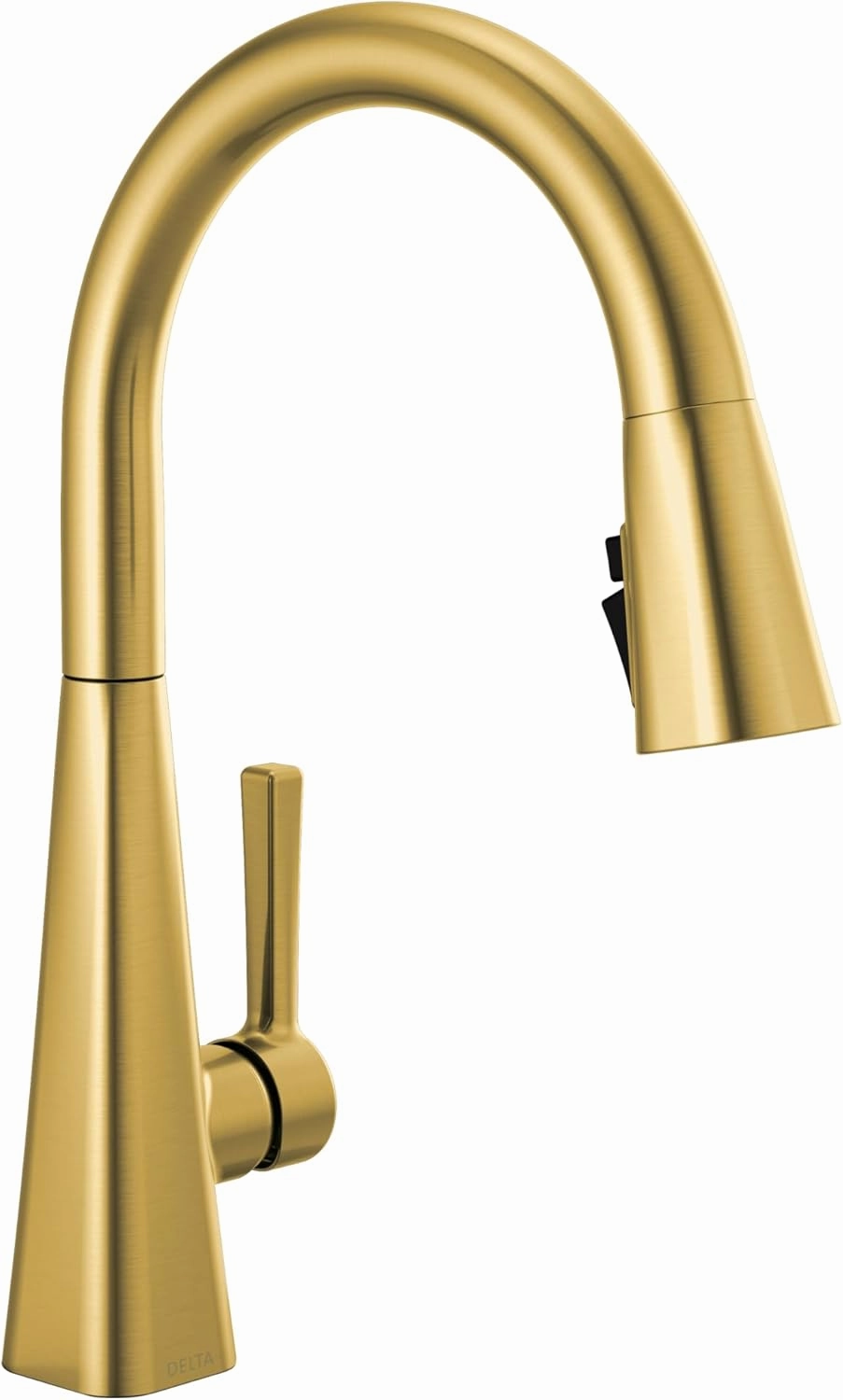 Delta Faucet Lenta Brushed Gold Kitchen Faucet with Pull Down Sprayer, Kitchen Sink Faucets with Magnetic Docking Spray Head, Faucet for Kitchen Sink, Brushed Gold 19802Z-GB-DST