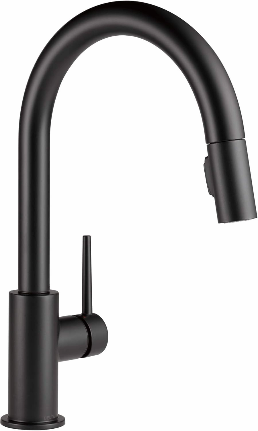 Delta Faucet Trinsic Matte Black Kitchen Faucet Black, Kitchen Faucets with Pull Down Sprayer, Kitchen Sink Faucet, Faucet for Kitchen Sink, Magnetic Docking Spray Head, Matte Black 9159-BLLS-DST