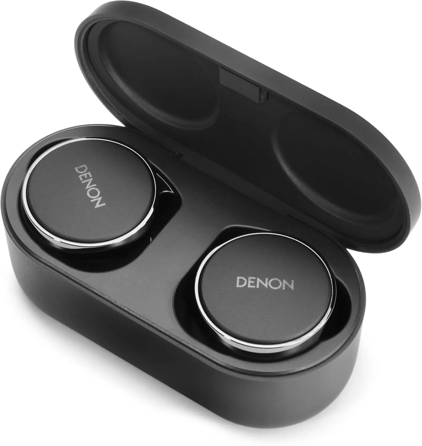 Denon PerL Pro True Wireless Earbuds - Adaptive Active Noise Cancelling, Personalized Sound with Masimo Adaptive Acoustic Technology, Spatial Audio, Long-Lasting Battery, Wireless Charging, Black
