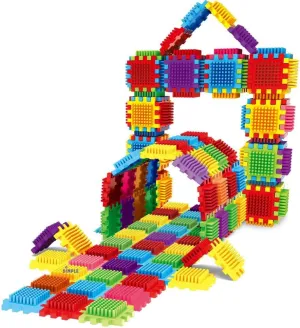 Dimple 360-Piece Set Large Stacking Blocks and Interconnecting Building Set, Makes 60 Blocks, for Boys & Girls, Educational Fun, Great Toy for Child Development for Kids and Toddlers