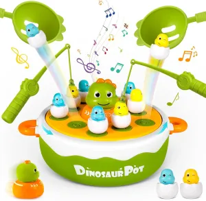 Dinosaur Pop Up Board Games, 4-in-1 Magnetic Fishing Games Set, Dinosaur Operation Game for Toddlers Ages 3  Birthday