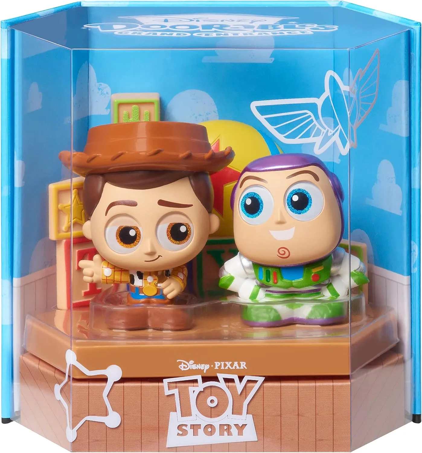 Disney Doorables Grand Entrance 3-inch Collectible Figures Buzz Lightyear and Woody, Kids Toys for Ages 5 Up, Amazon Exclusive by Just Play