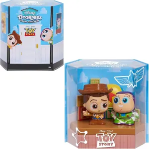 Disney Doorables Grand Entrance 3-inch Collectible Figures Buzz Lightyear and Woody, Kids Toys for Ages 5 Up, Amazon Exclusive by Just Play
