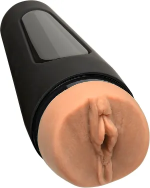 Doc Johnson Main Squeeze - Lela Star - Squeeze Plate for Precise Pressure - Twist End Cap to Control Suction - Discreet Premium Stroker - Male Masturbator, Vagina, Vanilla