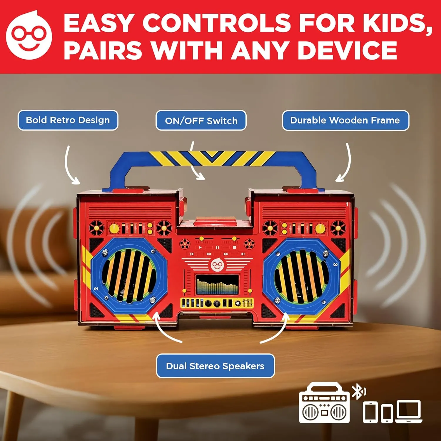 Doctor Jupiter Boombox, STEM DIY Bluetooth Speaker, Toy for Boys & Girls Ages 8  | Birthday Gift Ideas for 8-9-10-11-12-13-14 Year Old Boys & Girls | Learning & Educational Kits