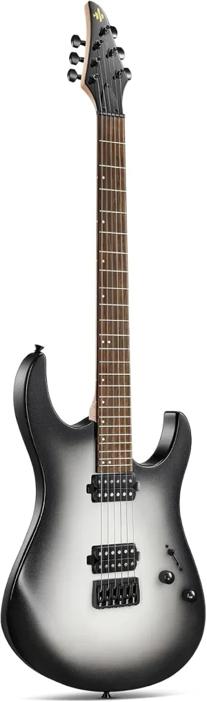 Donner Solid Body Electric Guitar, 39 Inch Metal Electric Guitar Beginner Kits with Bag, Strings, Strap, Cable, Strings Dampener for Rock Music Lover, DMT-100 (Gradient Black)