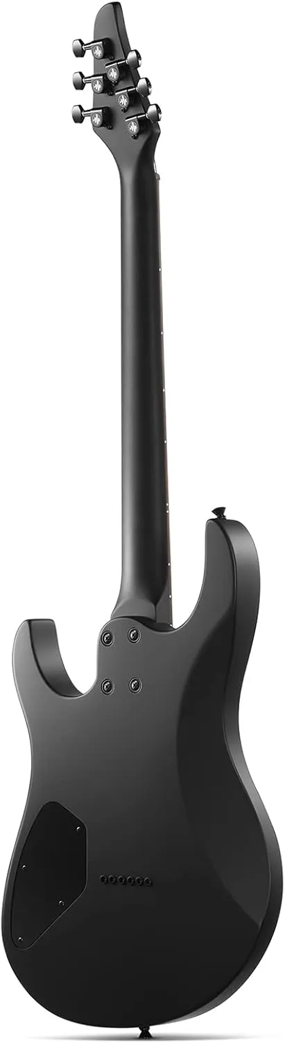 Donner Solid Body Electric Guitar, Matte Finish 39 Inch Metal Electric Guitar Beginner Kits with Bag, Strings, Strap, Cable, Strings Dampener for Rock Music Lover, DMT-100 (Matte Black)