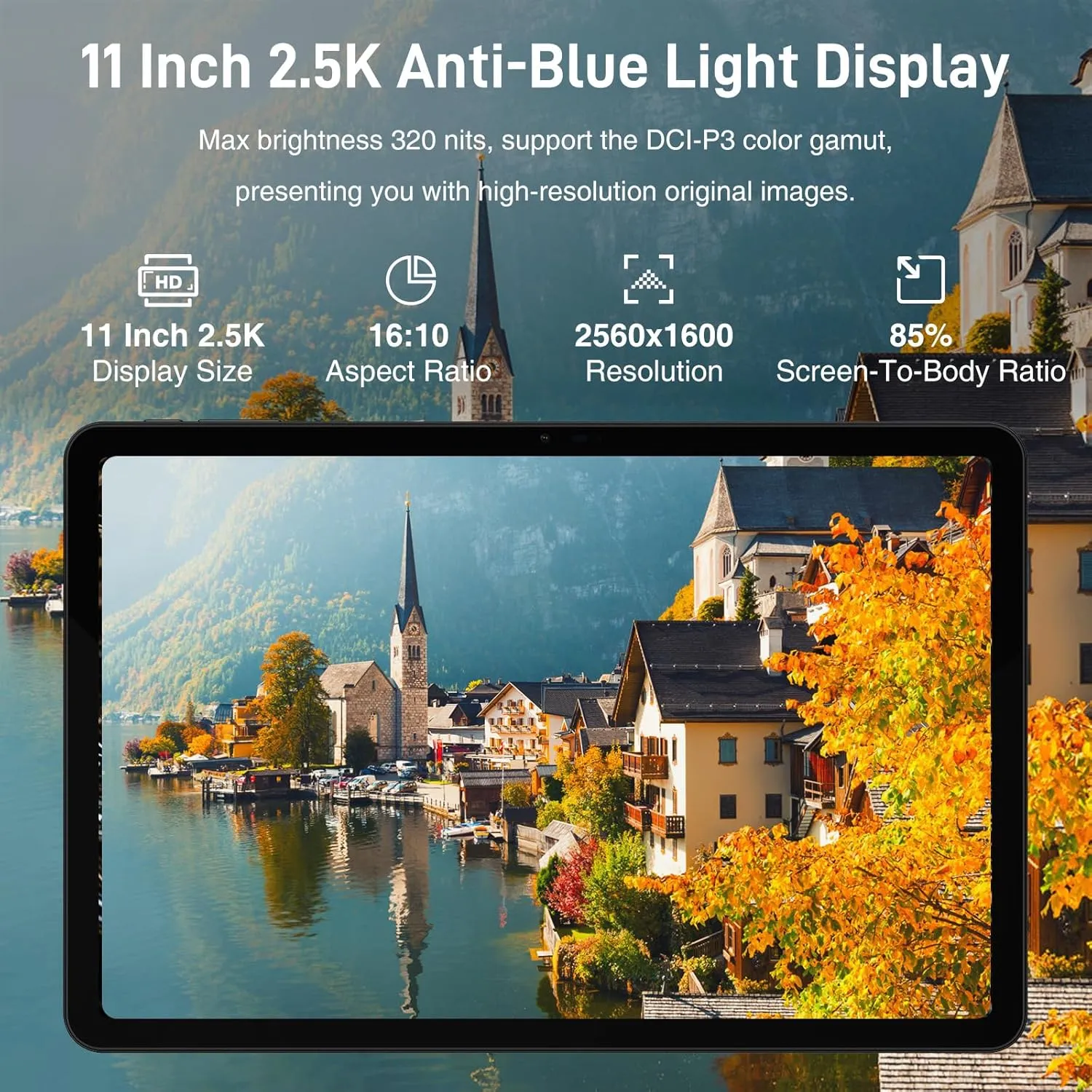 DOOGEE 11 Inch Tablet T30 Ultra, 2.5K Display Android 13 Tablet, Helio G99 Octa Core, 32GB RAM   256GB ROM Expand 2TB, 8580mAh Battery,16MP   8MP Camera, Hi-Res & TUV Certification Android Pad (Black)