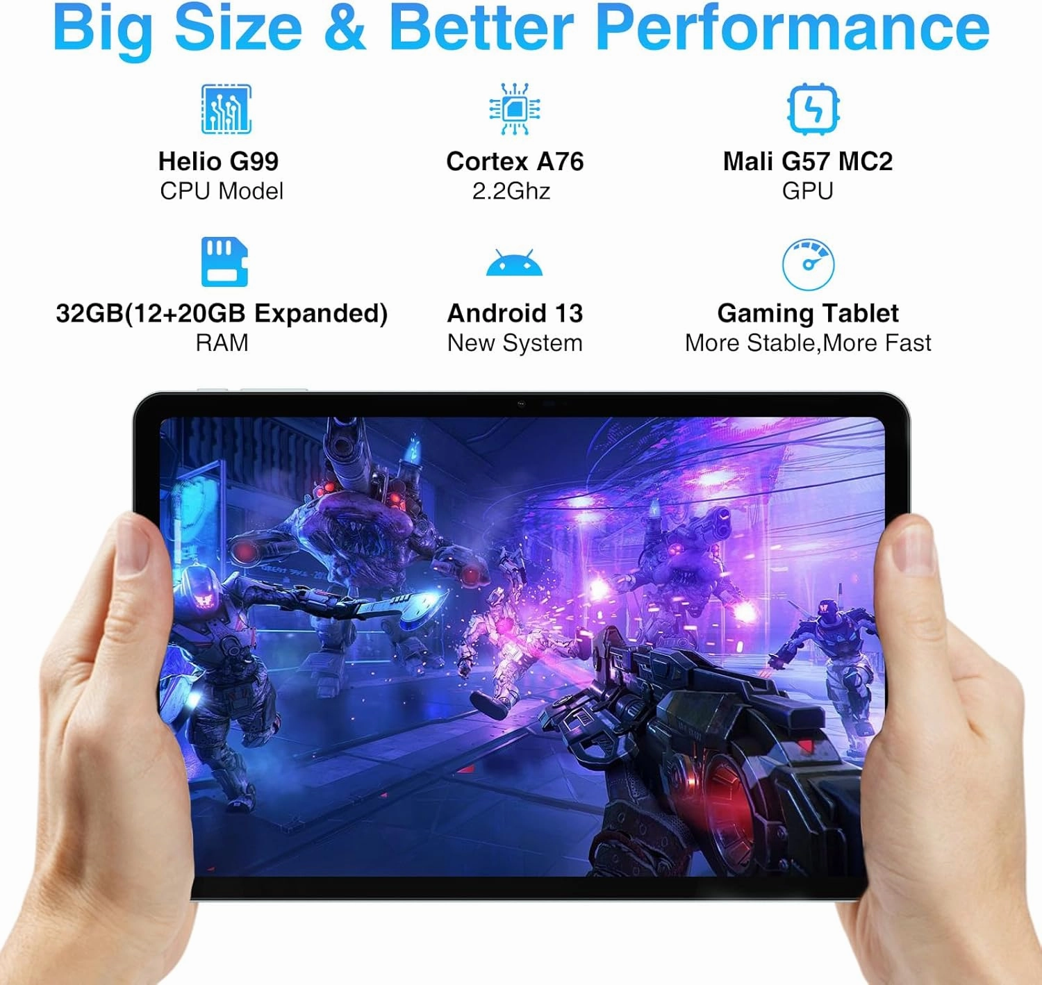 DOOGEE 11 Inch Tablet T30 Ultra, Helio G99 Octa Core, 32GB RAM   256GB ROM Expand 2TB, 8580mAh Battery,16MP   8MP Camera, Hi-Res & TUV Certification Android Pad (Blue)…