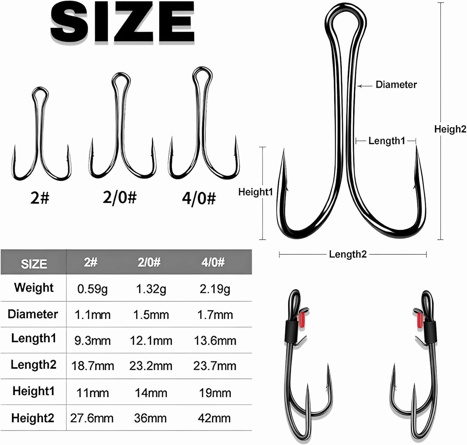 Double Fishing Hooks-Live Shrimp Hook Bait Holder Hooks,Fishing Lures Saltwater Freshwater