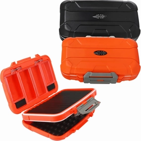Dovesun Fly Fishing Boxes, Small Tackle Box Handheld Fly Box Four Side Waterproof Fishing Lure Box 7.1"X 4.3"X 2.1" Kayak Tackle Box Organizer Mixed Colors 2pcs