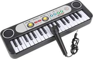 Drfeify 37-Key Electric Digital Key Board Piano Musical Instruments Kids Toy with Microphone, Excellent Function of 3 Kinds of Timbre, 8 Kinds Rhythm, Indoor or Outdoor Playing, Suitable for
