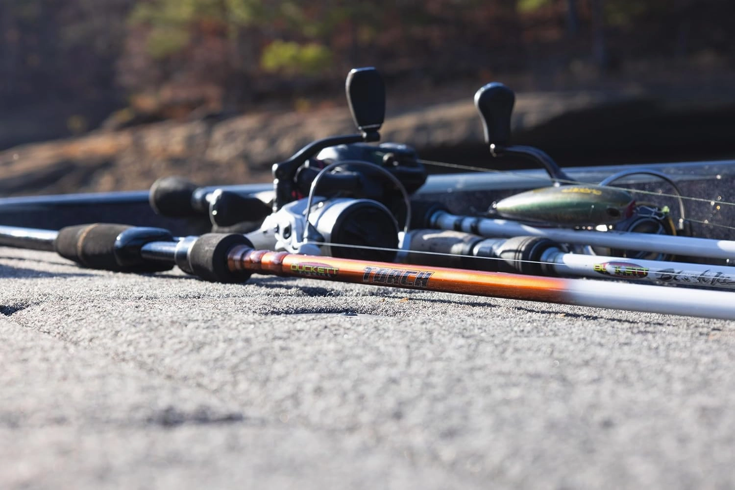 Duckett Fishing Torch Series Fishing Rods, Lightweight and Durable Freshwater Fishing Rod with Enhanced Sensitivity, Graphite Blank, and Comfort Grip, Ideal for Bass Fishing