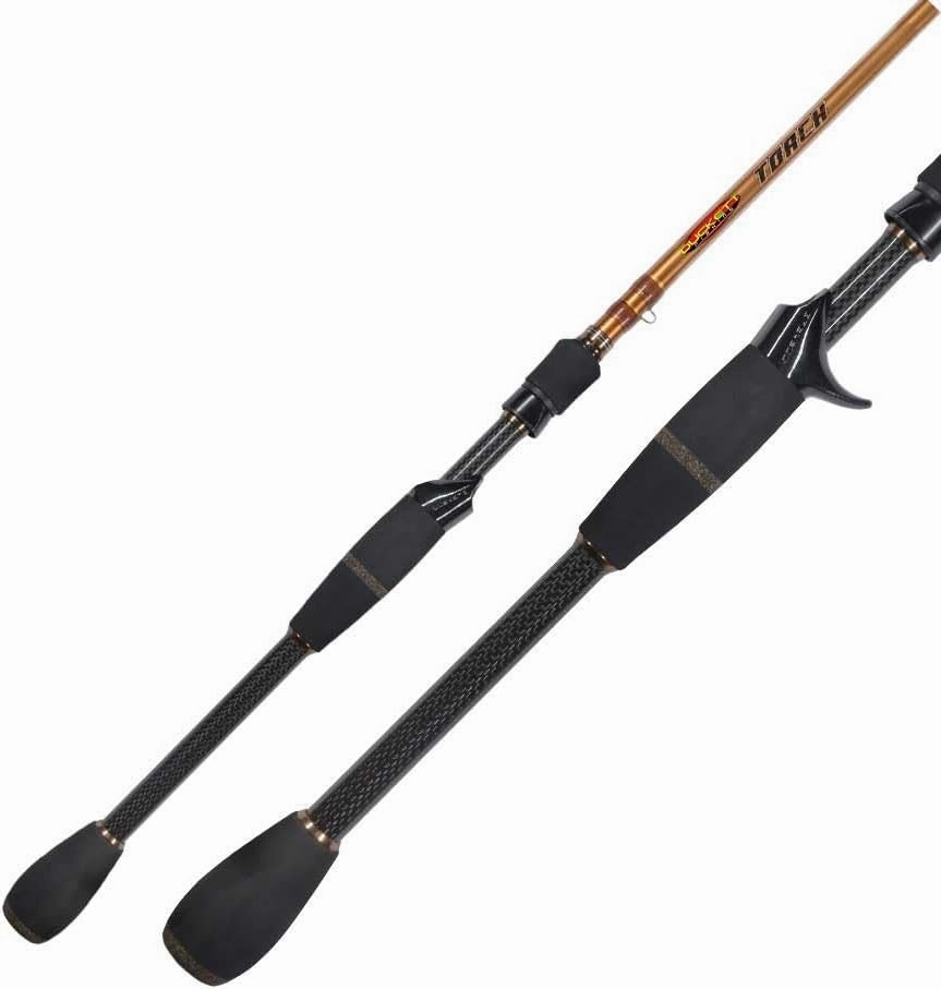 Duckett Fishing Torch Series Fishing Rods, Lightweight and Durable Freshwater Fishing Rod with Enhanced Sensitivity, Graphite Blank, and Comfort Grip, Ideal for Bass Fishing