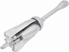 Durable Folding Anchor for Small Boats, 4-Claw Design, Twist Lock for Safety, Silver, 5.5 lb