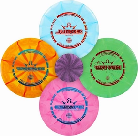 Dynamic Discs Prime Burst 4-Disc Golf Starter Set | Includes Putter, Midrange, Fairway & Driver   Mini Marker | Golf Discs Set for Beginners | 170-176g | Beginner Pack for Amateurs