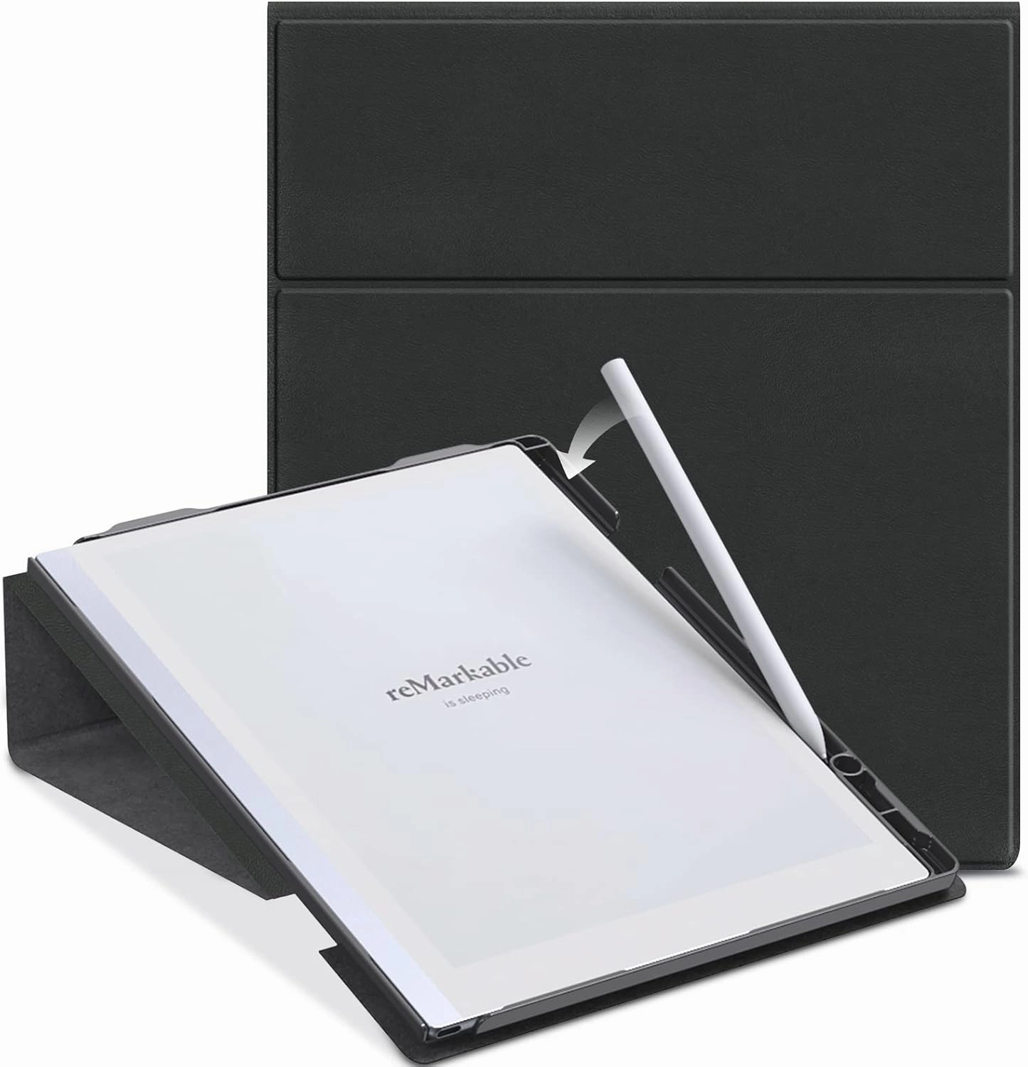 E NET-CASE Case for Remarkable 2 10.3 inch Digital Paper (2020 Released) Vertical, 360 Degree Rotating Stand Cover for Remarkable 2 10.3 inch Digital Paper,with Pencil Holder (Black)