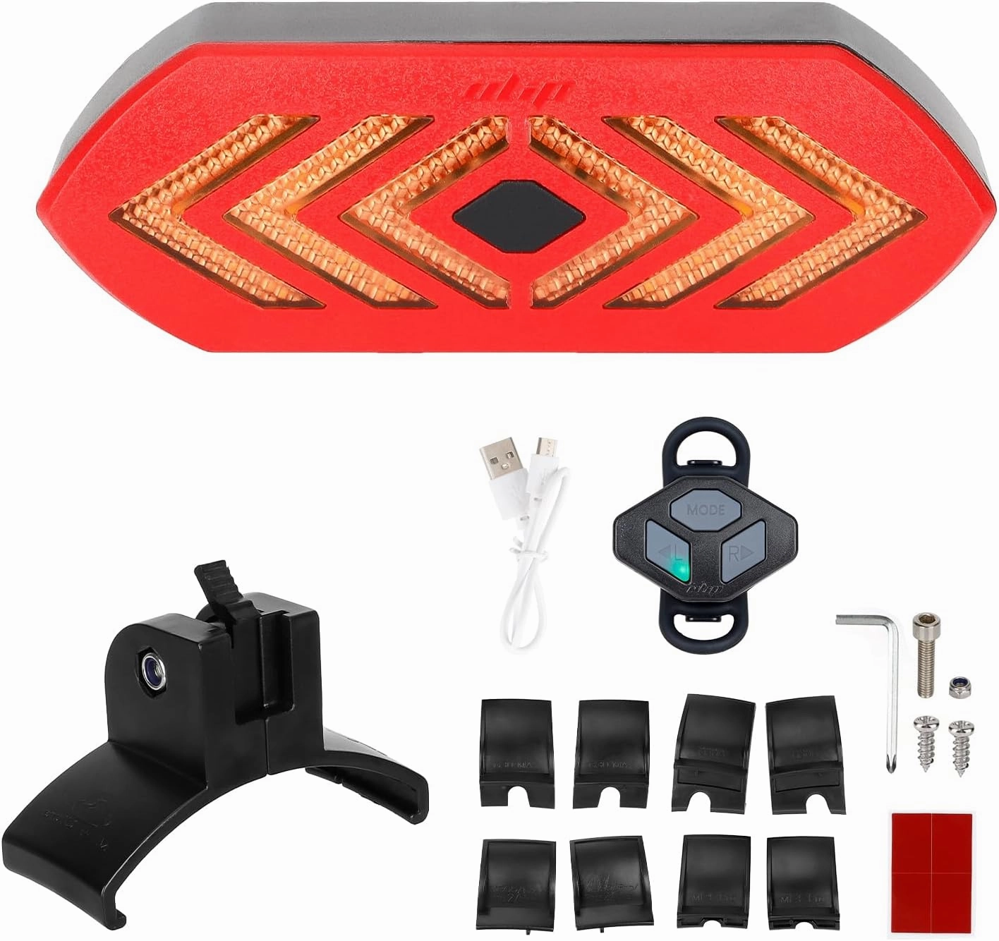E Scooter Turn Signal Tail Light Compatible with Segway Ninebot Max G30/G30D/G30LP Xiaomi M365/Pro/Pro2/1S Series, Adjustable Direction Scooter Turn Signal Rechargeable with Clips