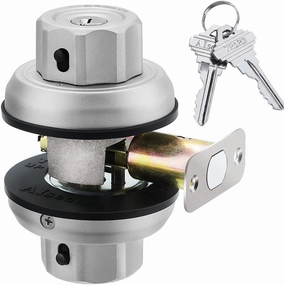 EASILOK Deadbolt Lock E4 Twist-to-Lock Front Door Lock Keyless Heavy Duty Single Cylinder Deadbolt High Security with Unpickable Night Latch &Anti-Mislock Button, Zinc Alloy, Silver