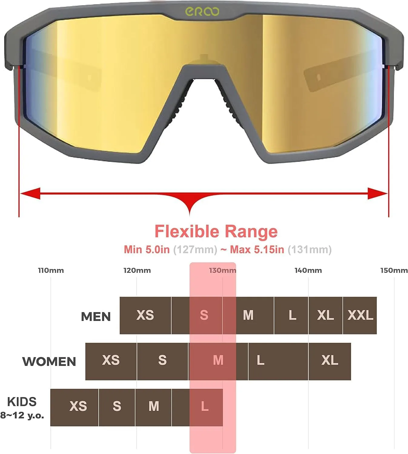 Eazyrun Polarized Small Sports Sunglasses for Youth Women, Baseball Softball Cycling Running Pickleball
