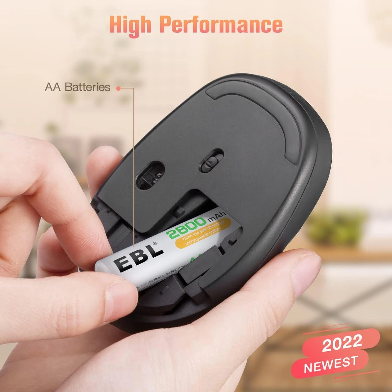 EBL 2800mAh Ni-MH AA Rechargeable Batteries (8 Pack) and Rechargeable AA AAA Battery Charger