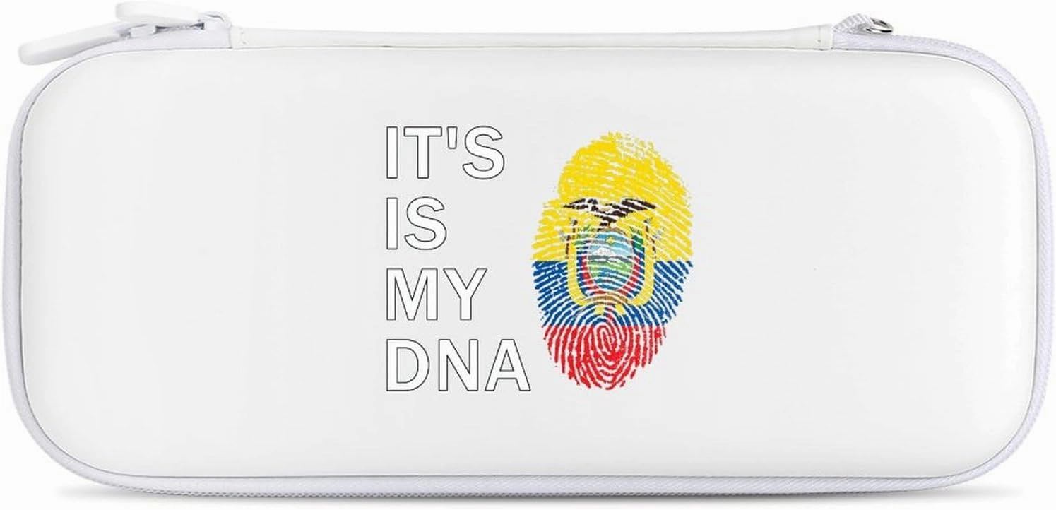 Ecuador It's is My DNA Hard Shell Travel Case with Rope 15 Game Card Pockets Compatible with Switch Protective