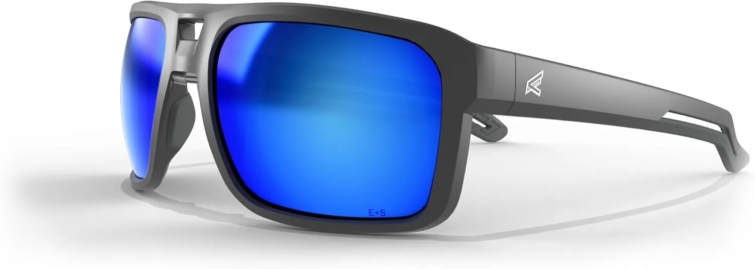 EDGE Highline ANSI Z87 Safety Sunglasses for Men, Polarized for Fishing, Mirrored Tinted Lenses Eyewear, 99% UV Protection