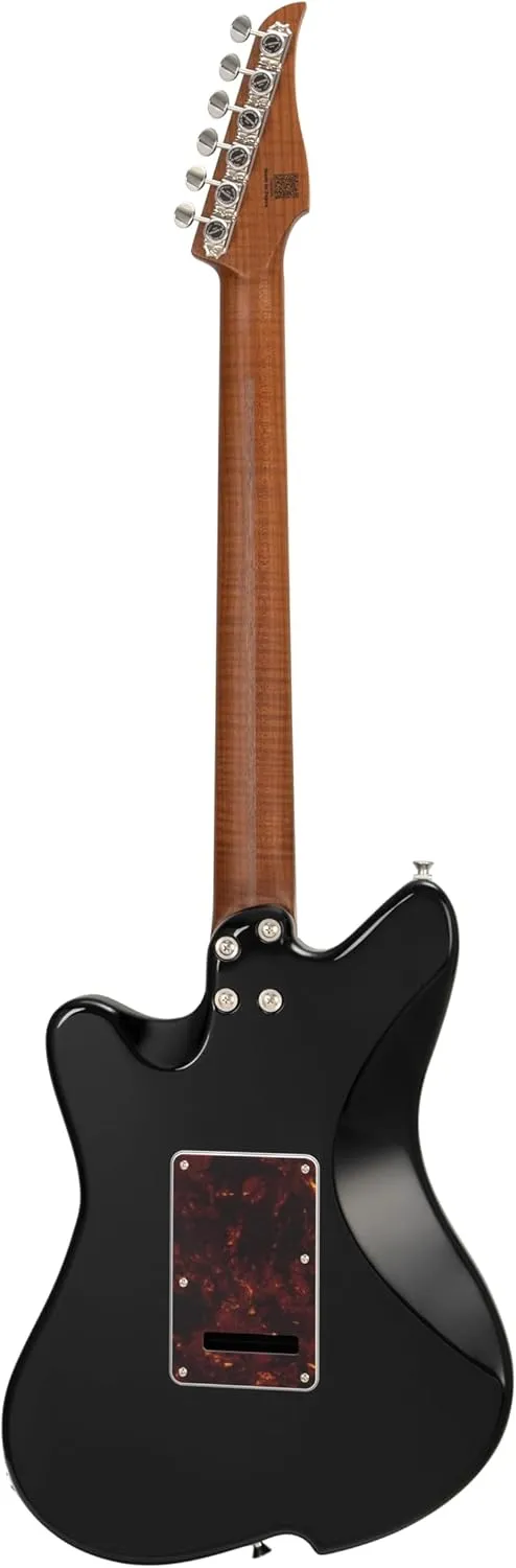 Electric Guitar JZ FRO Black Gloss Handmade in Japan MIJ Roasted Flame maple Neck Stainless Steel Frets Gotoh Bridge Gotoh Locking Tuner 6 Strings Modern C Neck For All Levels