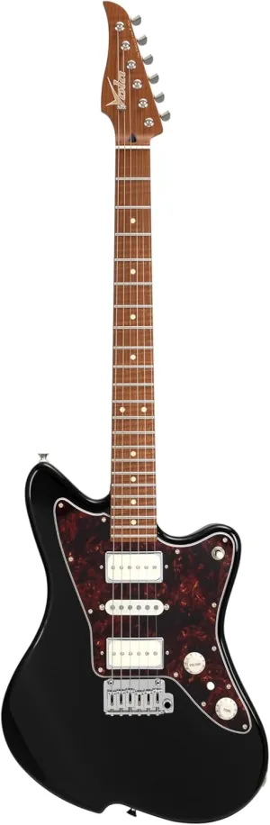 Electric Guitar JZ FRO Black Gloss Handmade in Japan MIJ Roasted Flame maple Neck Stainless Steel Frets Gotoh Bridge Gotoh Locking Tuner 6 Strings Modern C Neck For All Levels