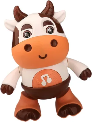 Electric Musical Calf Toy Lights Interactive Swinging Plaything for Boy Girl Learning and Crawling for Birthdays and Holidays