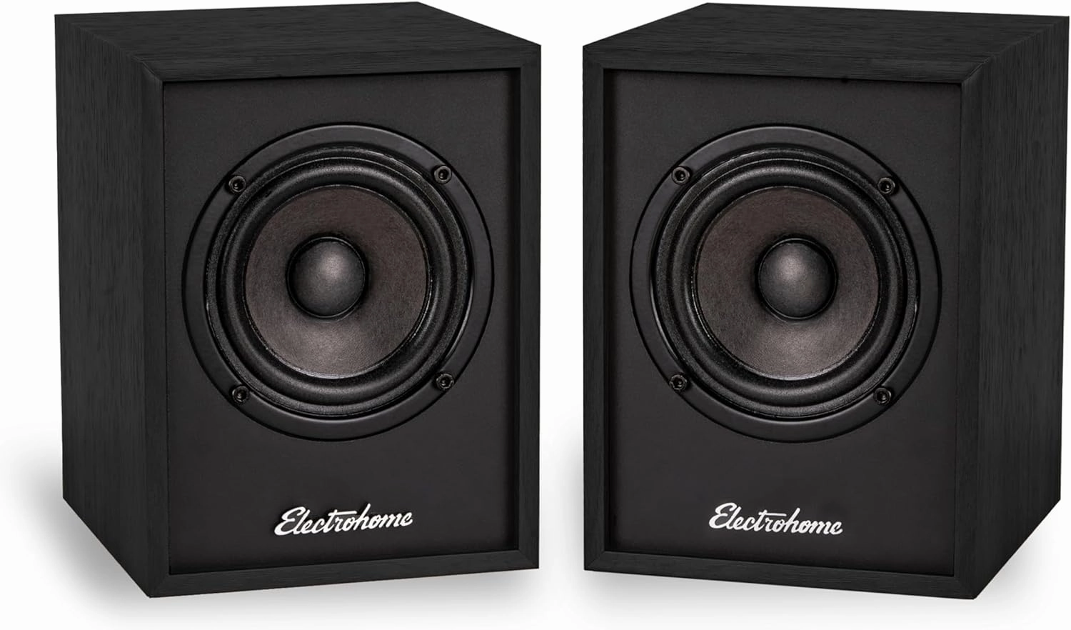 Electrohome Huntley Powered Bookshelf Speakers with Built-in Amplifier and 3" Drivers for Turntable, TV, PC and Wireless Music Streaming Featuring Bluetooth 5, RCA and Aux (EB10B)