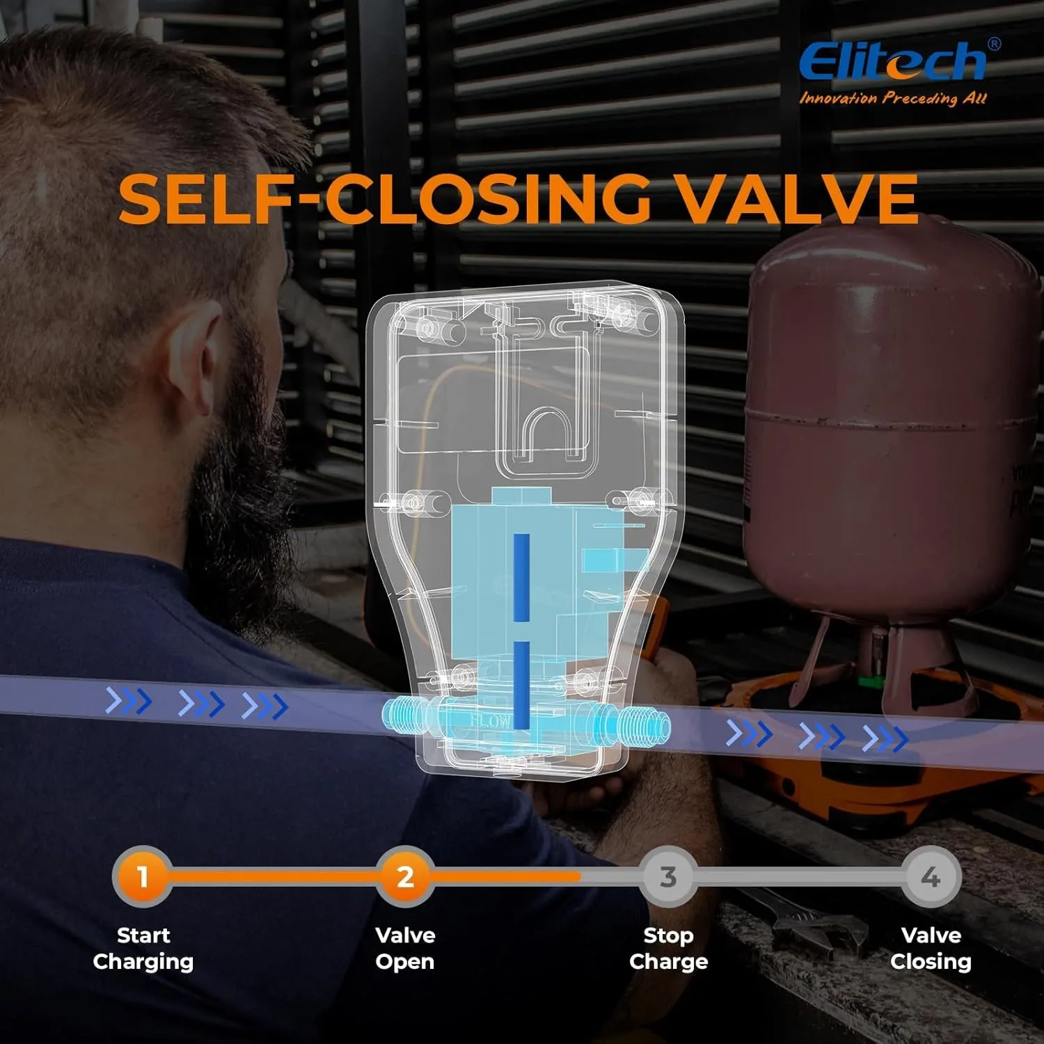Elitech LMC-310 Wireless Refrigerant Scale Freon Scale with Charging Valve 220 lbs/100kg