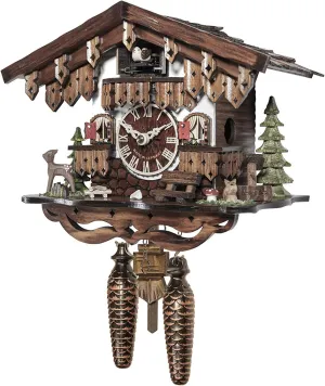 Engstler Quartz Cuckoo Clock Black Forest House with Music