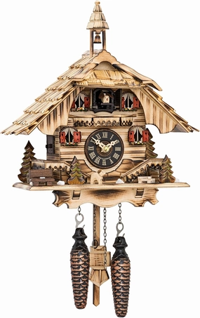 Engstler Quartz Cuckoo Clock Black Forest House with Music
