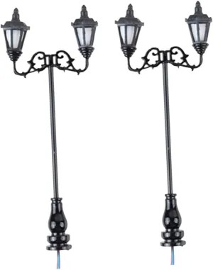 ERINGOGO DIY Miniature Ornament Set 2pcs Mini Street Light Models for Sand Table Landscape Lamp Toy Realistic Miniature