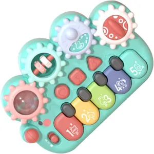 ERINGOGO Musical Instrument Sensory Adorable Plaything Musical Music Funny Plaything Cartoon Music Compact Animal Shaped Plastic Blue