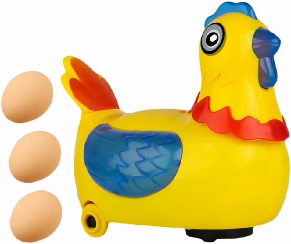 ERINGOGO 1Set Electric Singing Walking Chicken with Eggs Fun for Early Learning and Development Adorable Design for Random Color Engaging and Interactive Play
