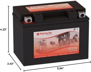 Extreme Motorcycle Battery XTAZ12S Motorcycle Battery (Replacement)