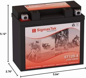 Extreme Motorcycle Battery XTA12B-BS Motorcycle Battery (Replacement)