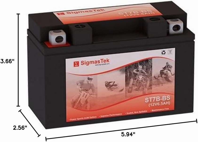 Extreme Motorcycle Battery XTA7B-BS Motorcycle Battery (Replacement)