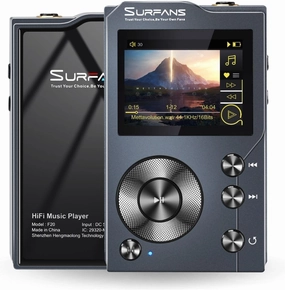 F20 HiFi MP3 Player with Bluetooth5.2, Lossless DSD High Resolution Digital Audio Music Player, High-Res Portable Audio Player with 128GB Memory Card, Support up to 256GB