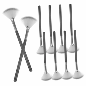 Facial Brush Set 10pcs Set Esthetician Supplies for Makeup Application Foundation Blush Contour Highlighter Travel Size