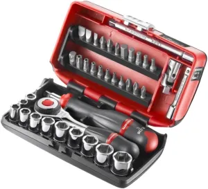 Facom R.360NANO-U1 Set of 1/4 Inch Nano Sockets - 6 Sides