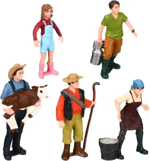 Farmer People Figurines Figure Miniature People Farmer Model Farm Mini People Figurines Farm Farm Figure Model Set, Miniature Figurines Miniature Figures 5 Figure